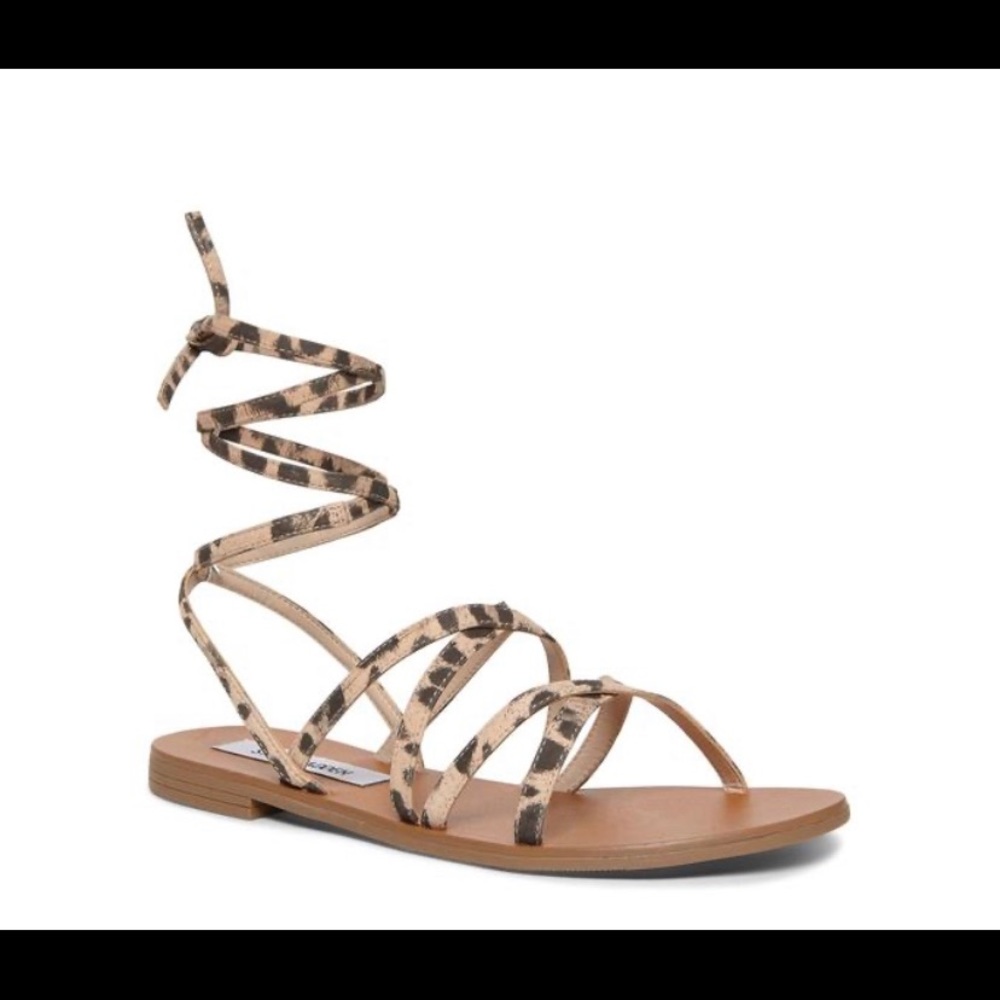 Steve Madden leopard strappy sandals